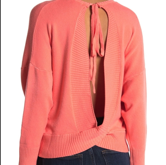 Woven Heart open Tie Back Sweater - Picture 11 of 13